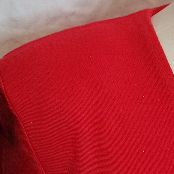 Vintage 80s Drop Waist Tiered Ruffle Dress Red Retro Button Down Sz 7/8 Cocktail - Picture 7 of 16